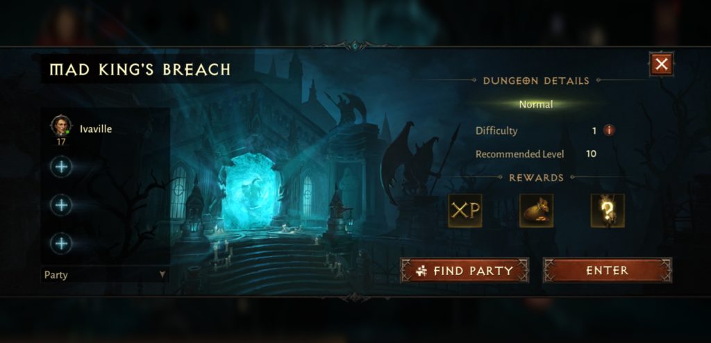 Diablo Immortal Gold reward