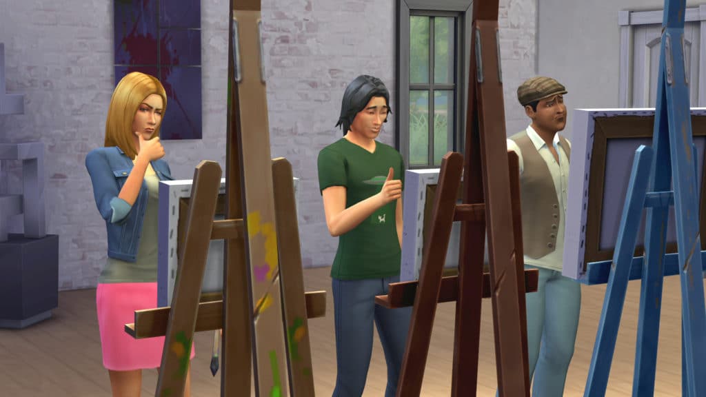 Clase de pintura Sims 4