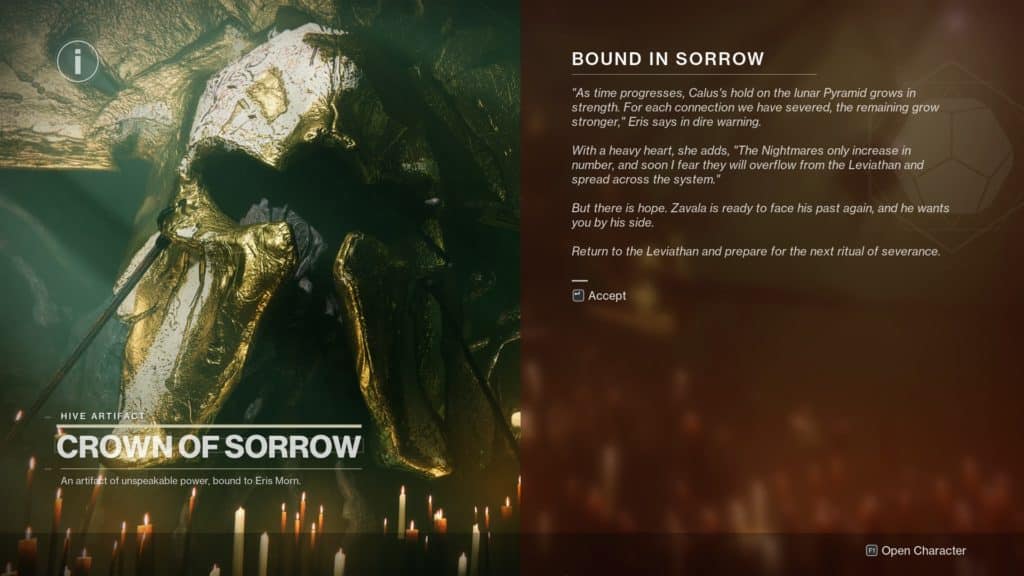 Crown of Sorrow Week 4