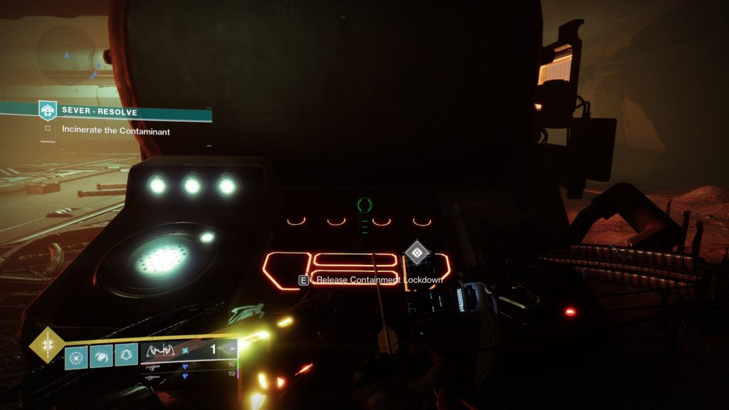 Destiny 2 Sever - Resolve Containment Lockdown.
