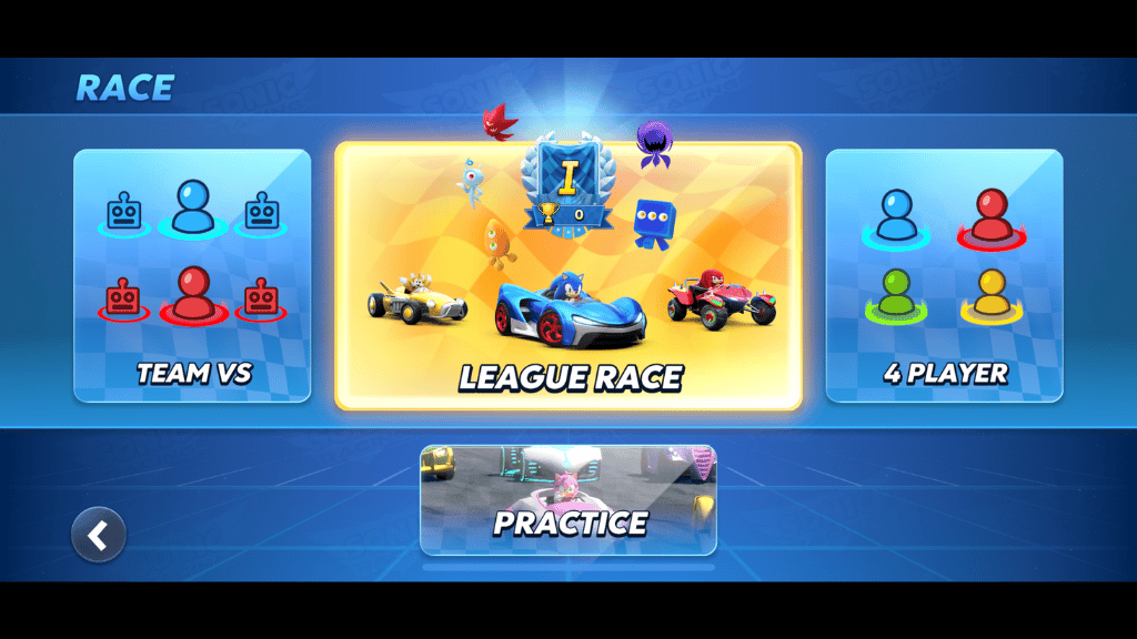 Sonic Racing SEGA Game Modes Apple Arcade iOS iPhone