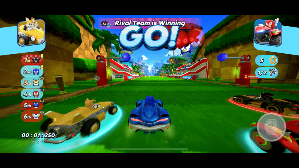 Sonic Racing Tutorial Screen Exclusive Apple Arcade Release
