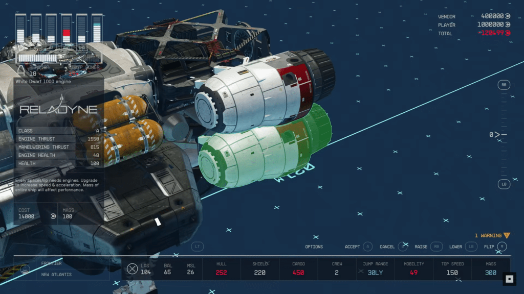 Starfield ship customization