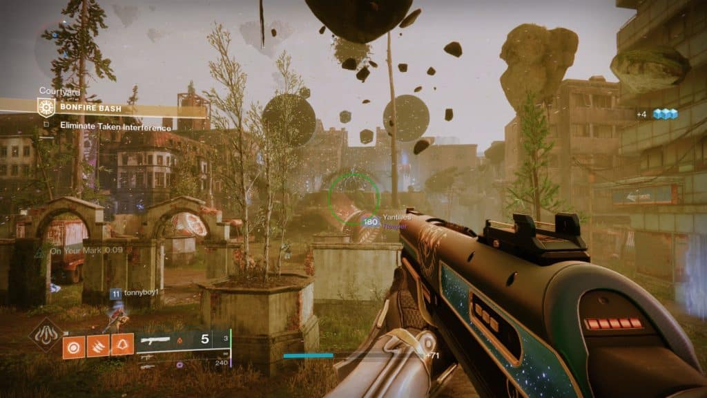 Destiny 2 cómo completar Bonfire Bash - Mission Start. 