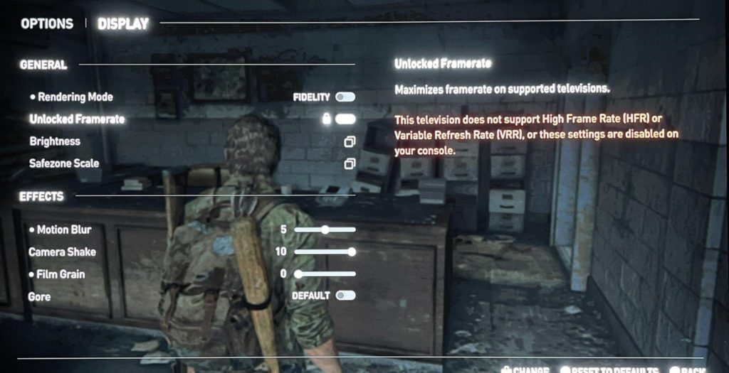 The Last of Us Part 1 Leaked Screenshots shows additional options for the game 