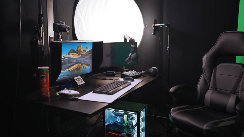 MrBeast's gaming channel recording setup