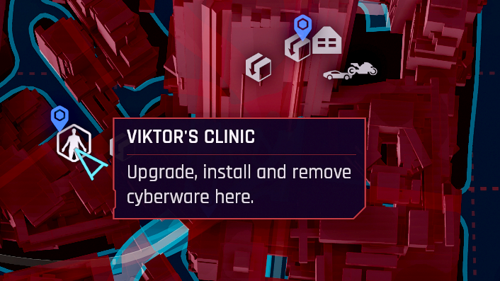 Viktor's Clinic shown in the map with the mod installed
