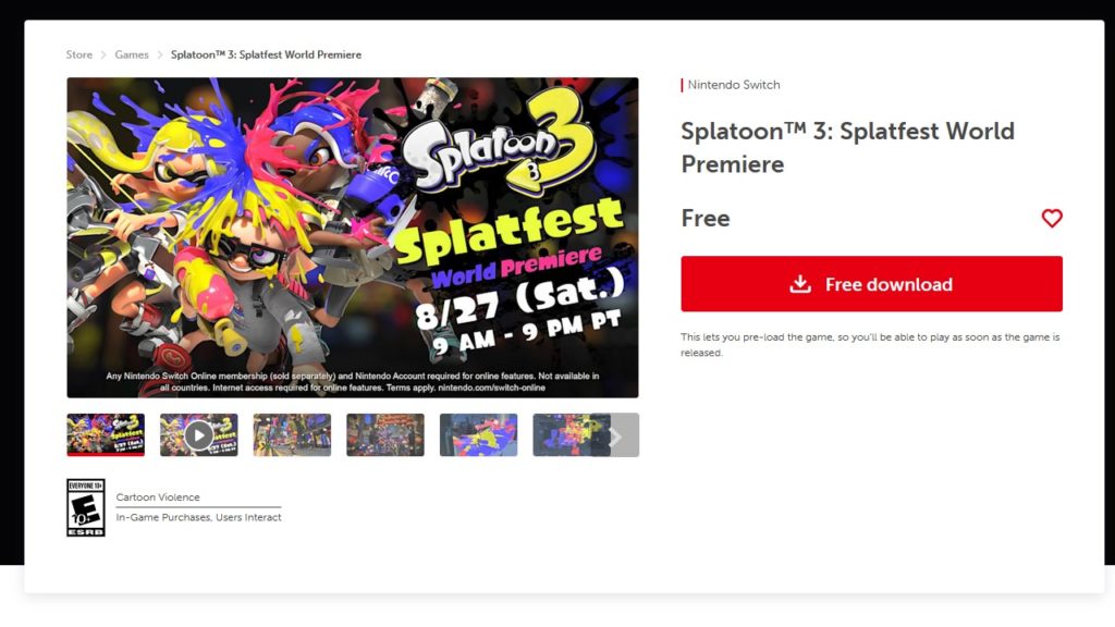 Nintendo Store Free Splatfest Demo 