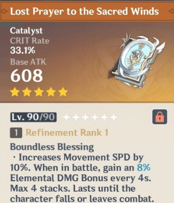 Lost pray to the Sacred Winds catalyst