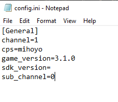 This is how the configuration file looks like for version 3.1