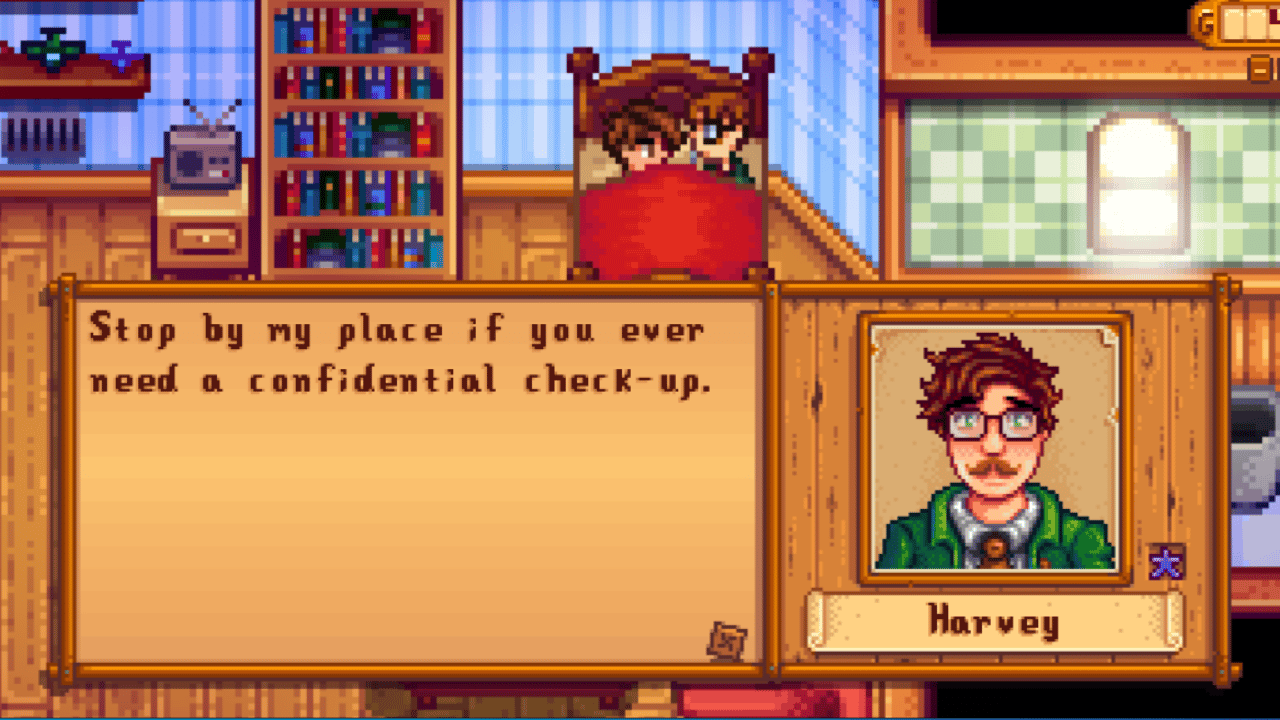 Harvey 10-Heart Dialogue in Stardew Valley