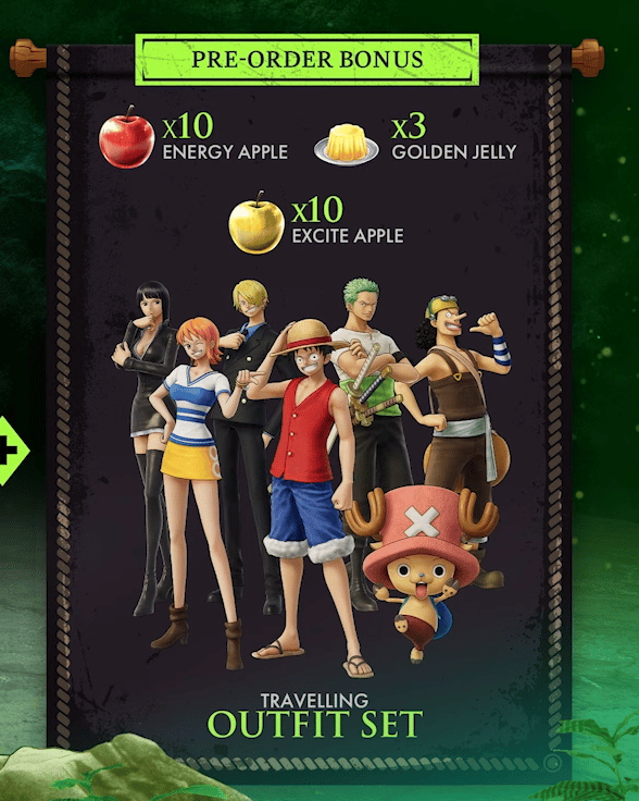 Contenido de bonificación por pedido anticipado de One Piece Odyssey