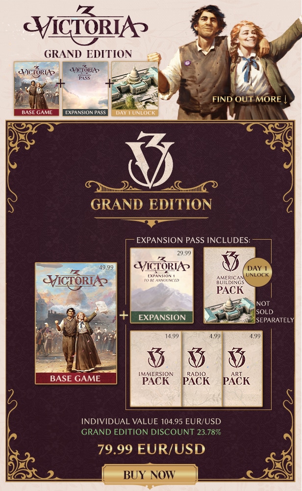 Victoria 3 Grand Edition visual from Steam