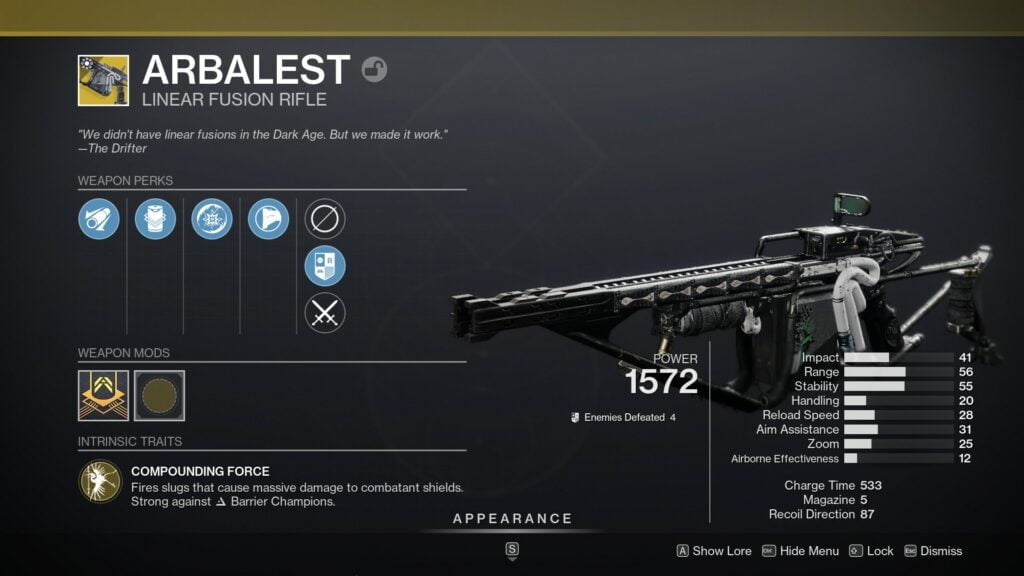 Destiny 2 Arbalest