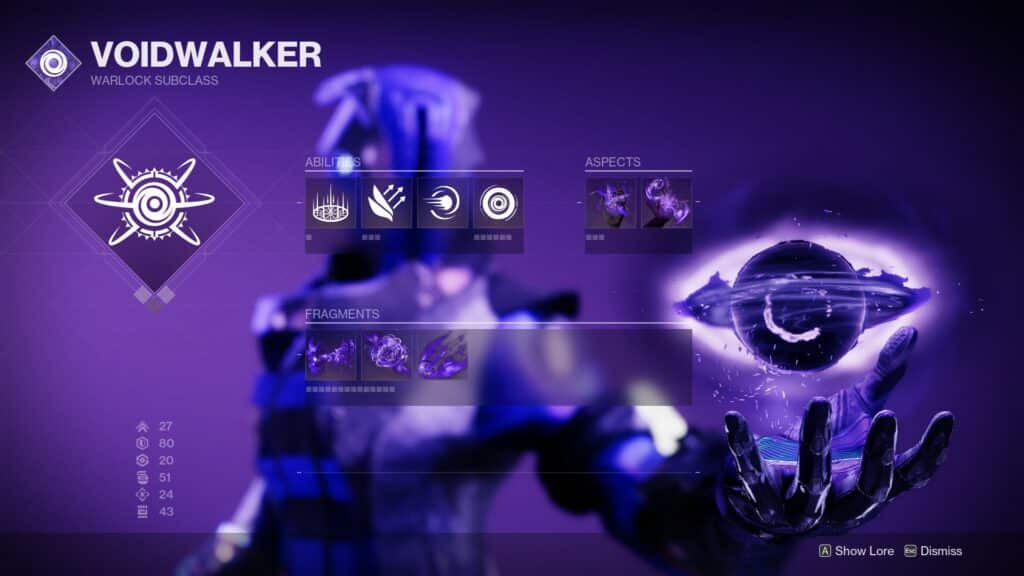 Concealed Void Lost Sector Warlock build. 