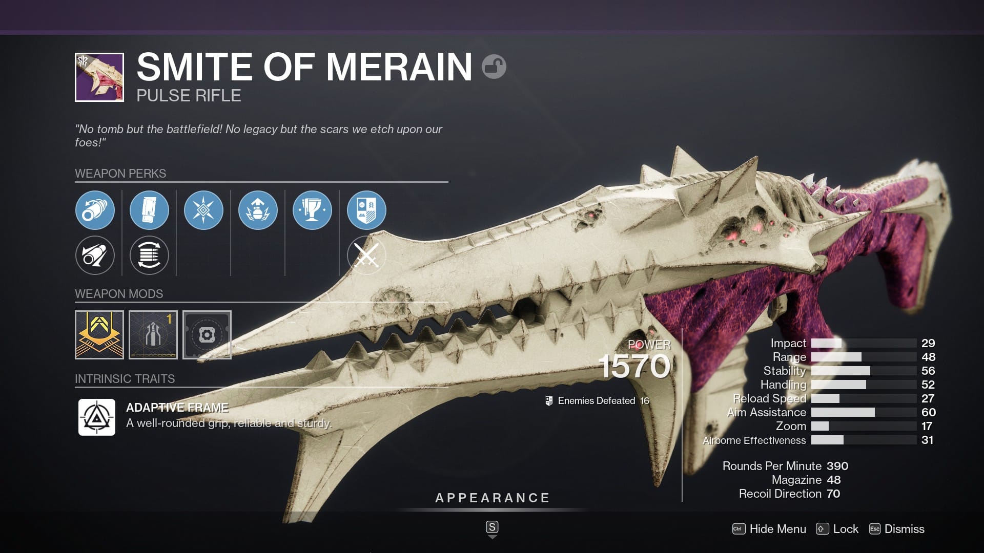 Destiny 2 Smite of Merain God Roll.