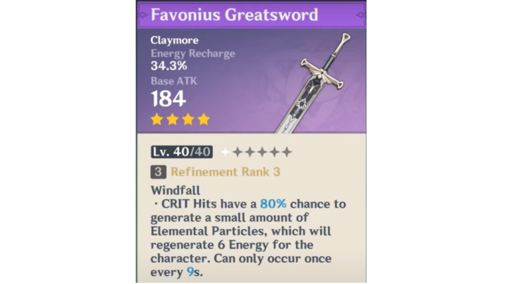 Favonius Greatsword