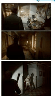 a collage of allegedly leaked Silent Hill screenshots