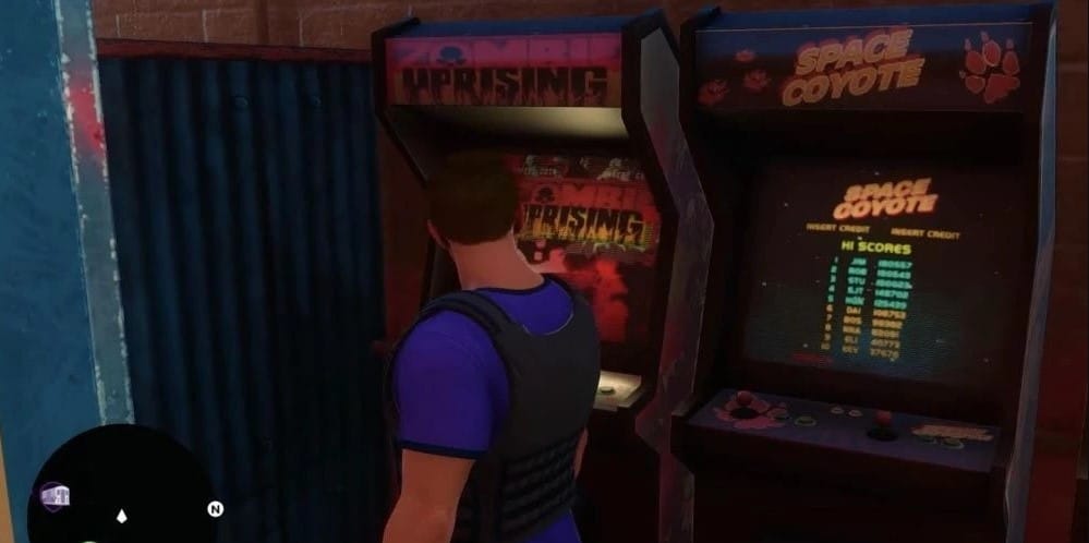 Various arcade games like Zombie Uprising in Saints Row 2022