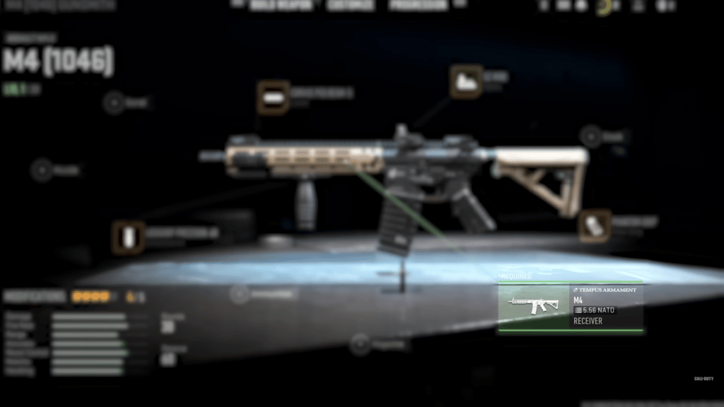 Cambio de receptores en Modern Warfare 2 Gunsmith