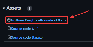 Click on Gotham.Knights.ultrawide.v1.0.zip under Assets