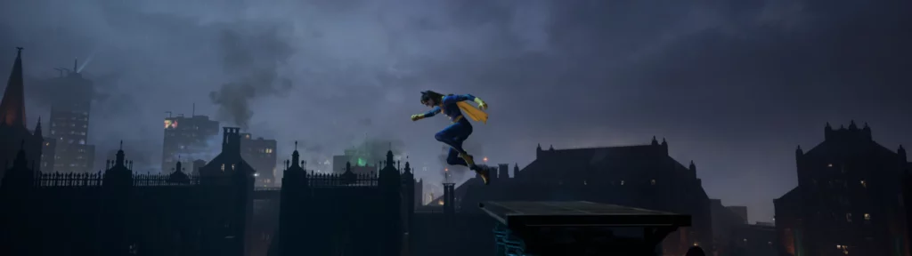 Captura de pantalla de Gotham Knights que muestra el parche en acción sin barras negras