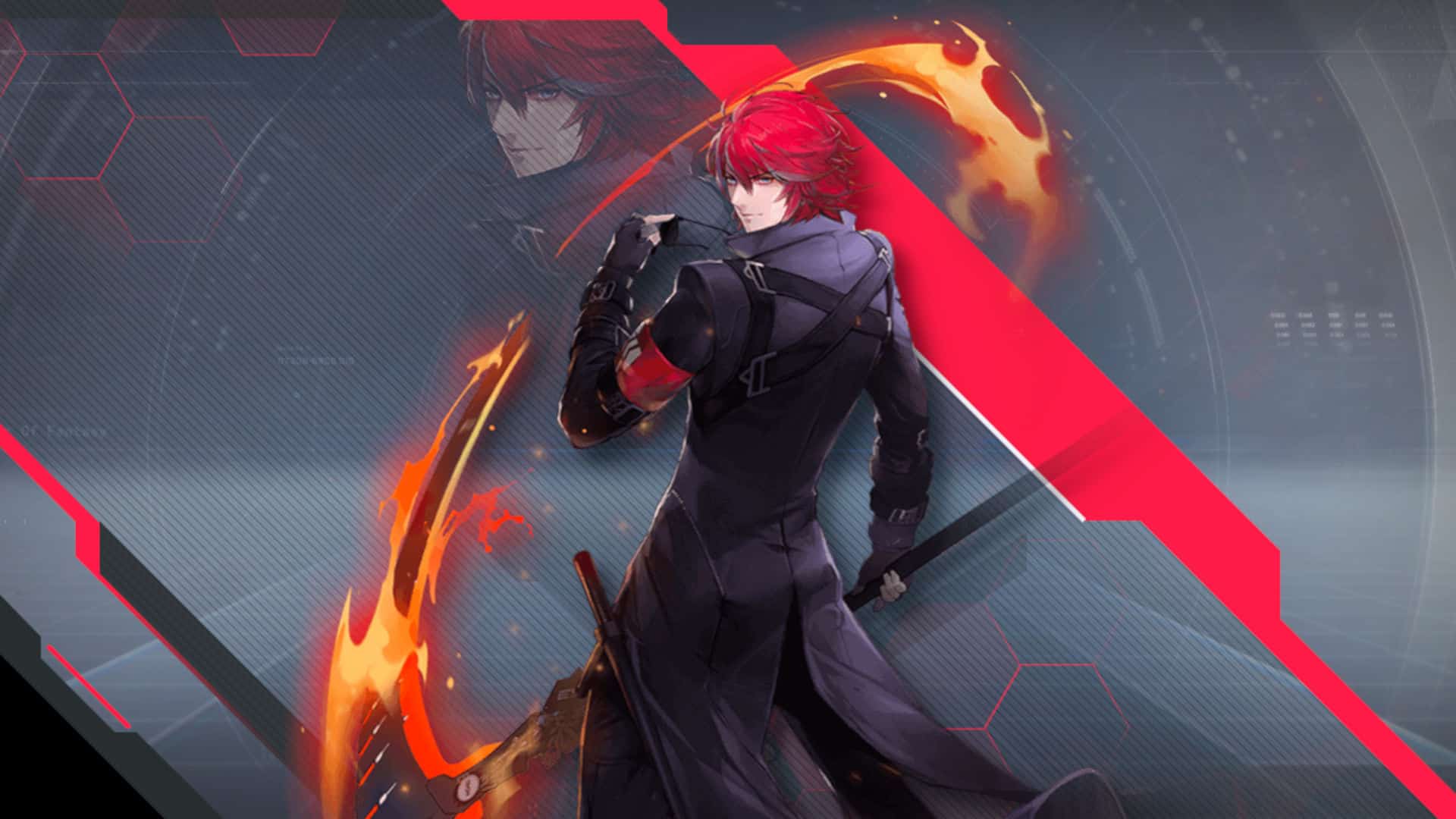 King holding the Scythe of Crow in his character art.