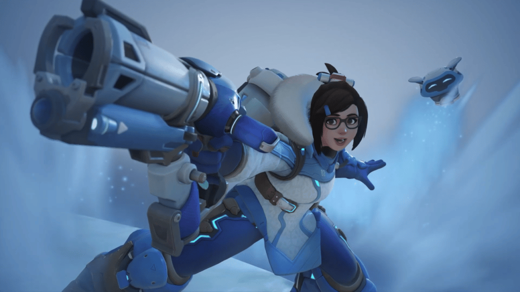 Mei aiming her Endothermic Blaster 