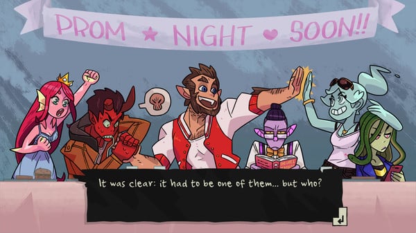 A screenshot from a great dating sim, Monster Prom