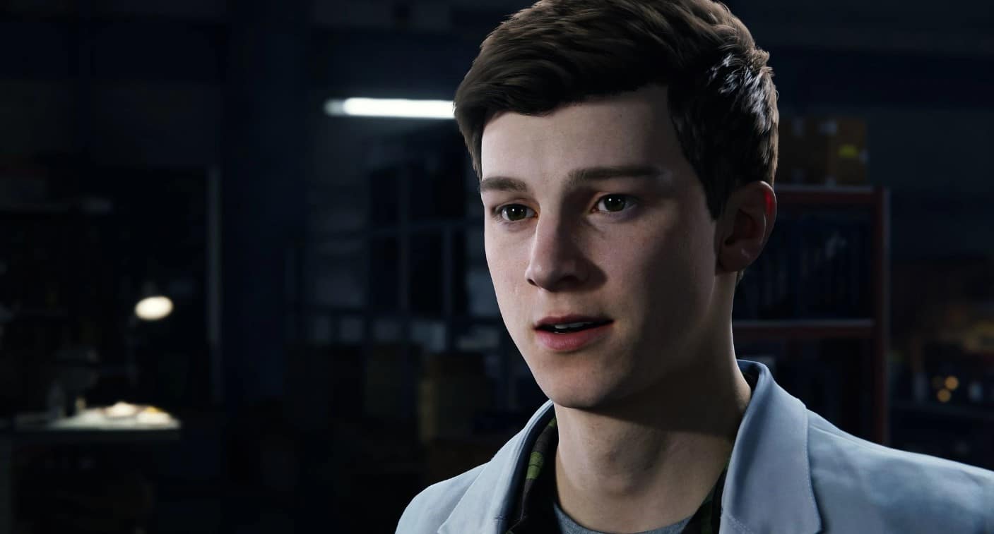 The new face of Peter in Spiderman Remastered