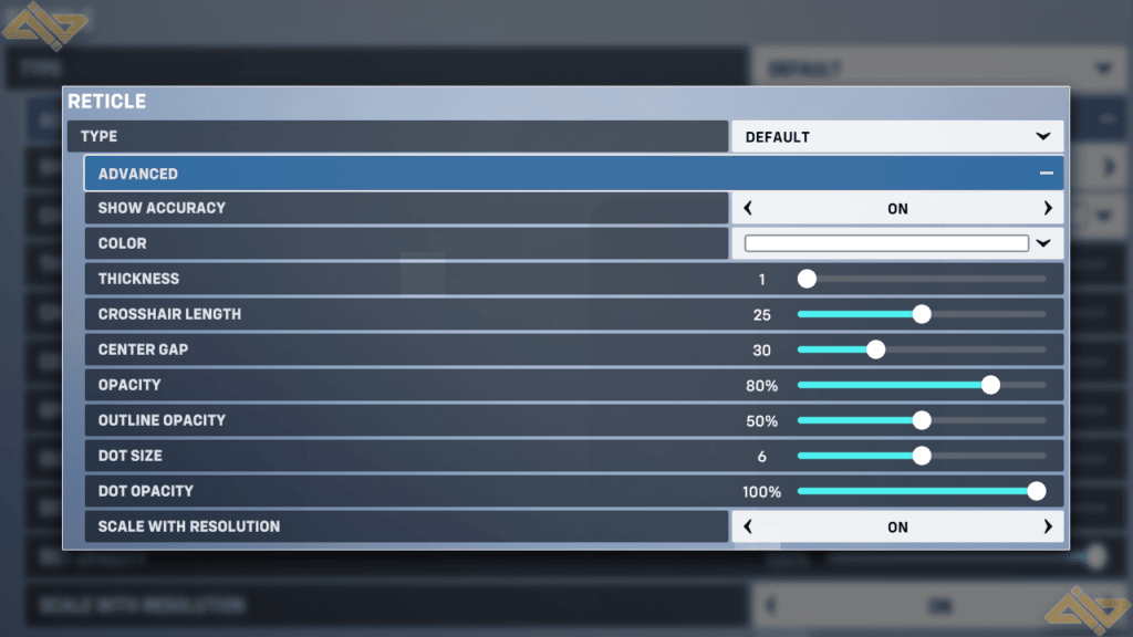 An image of the different overwatch 2 crosshair settings