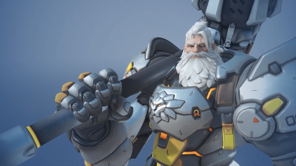 Reinhardt holding his hammer