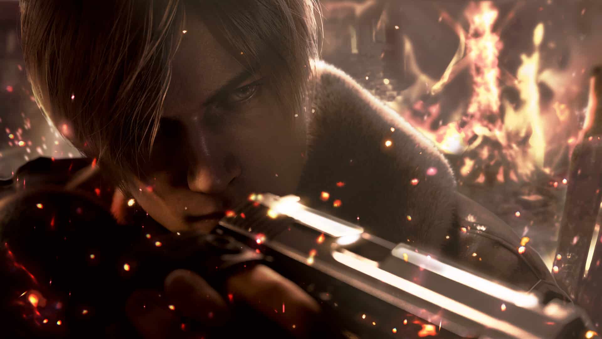 Resident Evil 4 Remake Screenshot featuring Leon