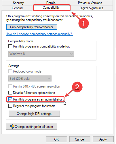 Propiedades > Compatibilidad > Ejecutar este programa como administrador» class=»wp-image-46081″ srcset=»https://whatifgaming.com/wp-content/uploads/2022/10/Run-this-program-as-an-admin-3.png 403w, https://whatifgaming.com/wp-content/uploads/2022/10/Run-this-program-as-an-admin-3-242×300.png 242w, https://whatifgaming.com/wp-content/uploads/2022/10/Run-this-program-as-an-admin-3-150×186.png 150w, https://whatifgaming.com/wp-content/uploads/2022/10/Run-this-program-as-an-admin-3-300×372.png 300w» sizes=»(max-width: 403px) 100vw, 403px»/></noscript><figcaption>Ejecute este programa como administrador</figcaption></figure>
</div>
<p>Inicie el juego nuevamente para ver si esto hizo algo.</p>
<h3>Actualice los redistribuibles de DirectX y Visual C++</h3>
<p>Continuando, desea asegurarse de que DirectX y Visual C ++ Redistributables estén en la última versión.</p>
<p>A veces, es posible que también deba reinstalar redistribuibles, ya que también pueden corromperse.</p>
<h3>Verificar archivos de juego</h3>
<p>Siempre existe la posibilidad de que los archivos del juego no estén en orden y que algo se haya dañado o perdido durante el proceso de descarga o instalación.  Recomendamos verificar los archivos de tu juego, por si acaso.</p>
<h4>Vapor</h4>
<ul>
<li>Abierto <strong>Vapor</strong>y navegue a su biblioteca</li>
<li>Haga clic derecho en <strong>Legado inexplorado de ladrones </strong>en tu biblioteca</li>
<li>Hacer clic <strong>Propiedades</strong></li>
</ul>
<div class=