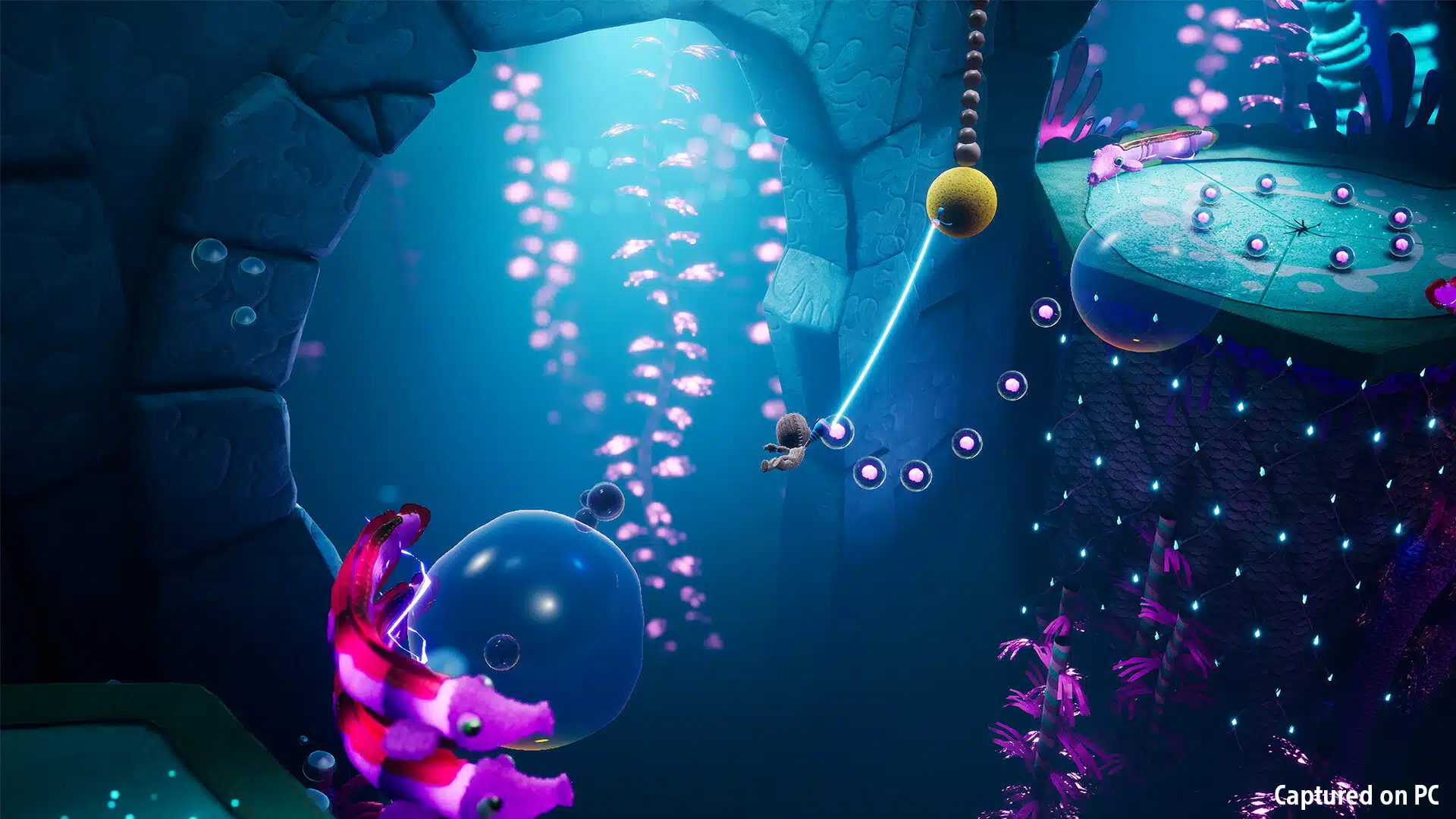 Sackboy: A Big Adventure Screenshot showcasing platforming gameplay