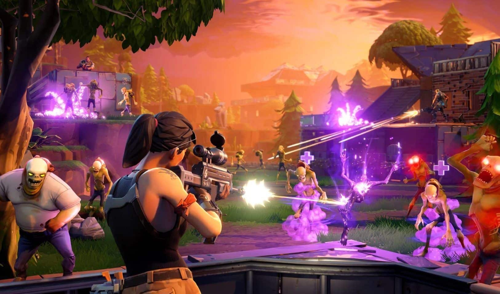 The main character defending against zombies in Save The World.