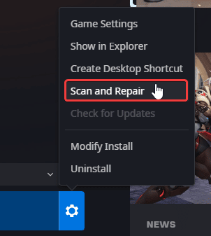 Scanning and Repairing game files can potentially fix the Overwatch 2 crash at launch issue