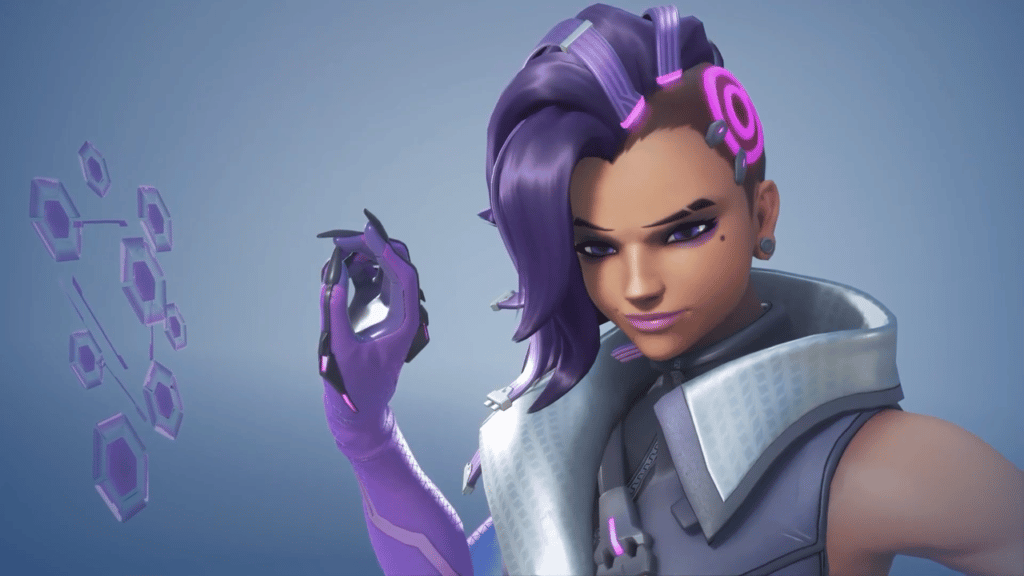 Sombra using her hacking skills