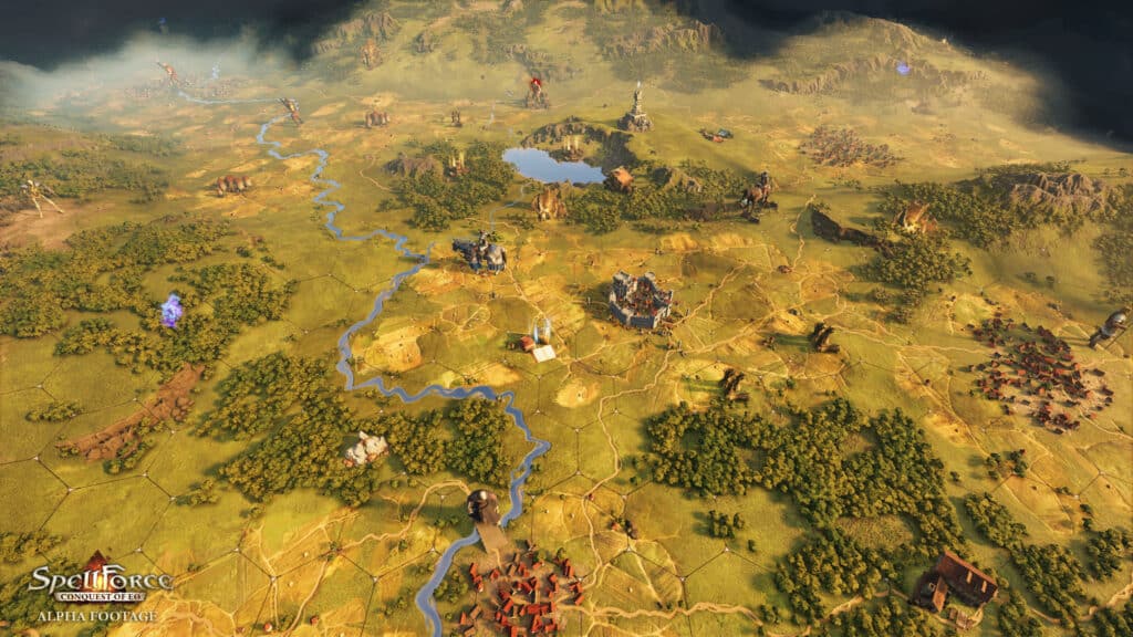 SpellForce Conquest of Eo Alpha Screenshot showcasing some gameplay and overworld