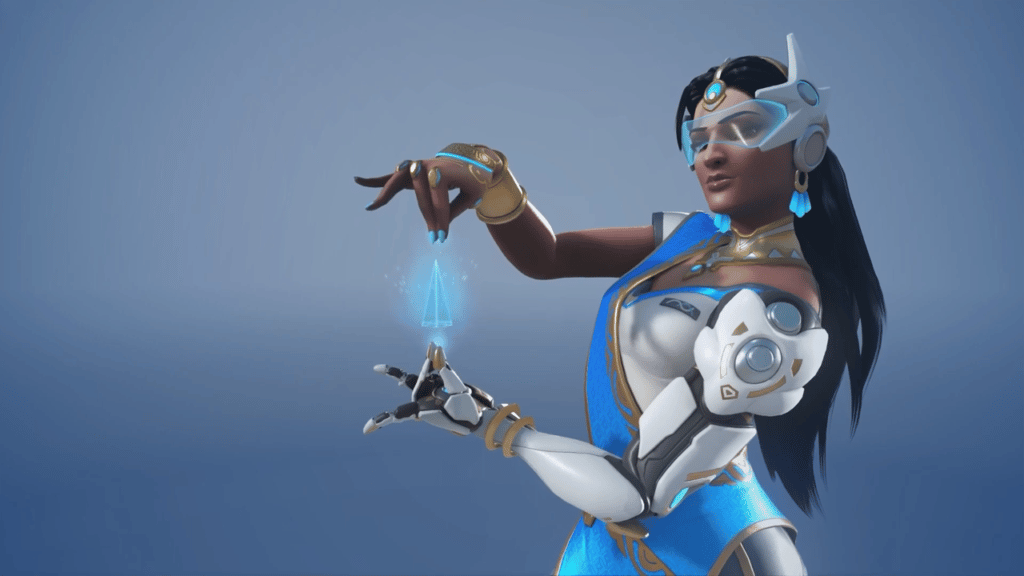 Symmetra getting ready to use her abilities in Overwatch 2