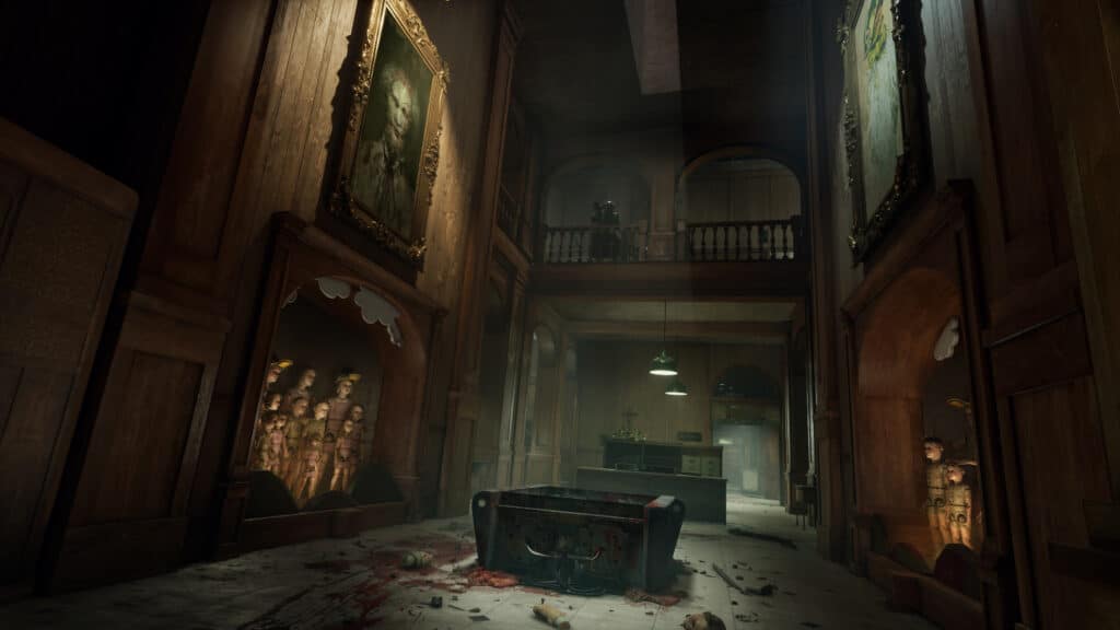 The Outlast Trials screenshot shows some of the interiors