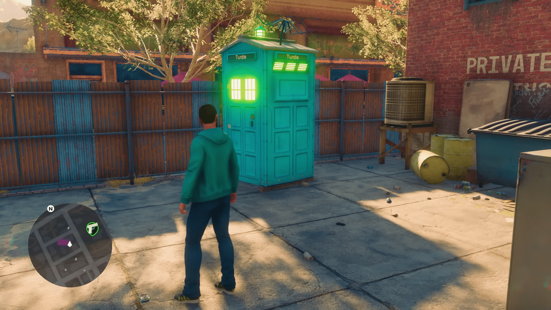 Doctor Who's Tardis - or Turdis - can be found in the game