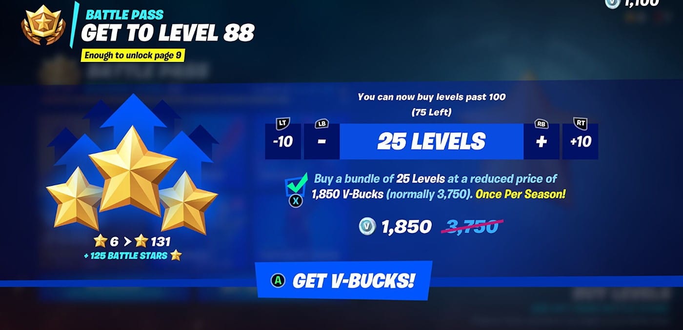 Purchasing Battle Pass tiers through V-Bucks is extremely easy