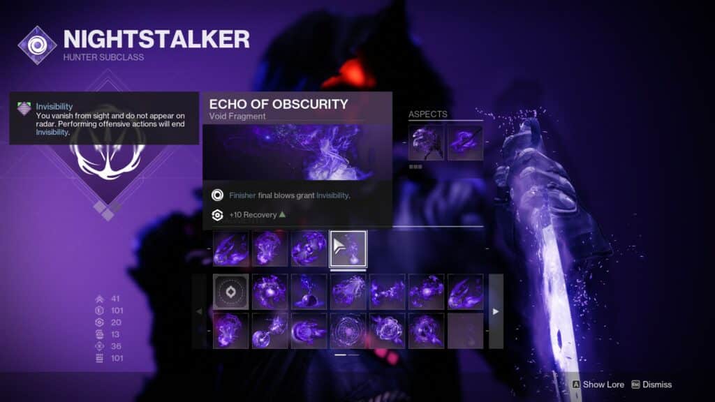 Destiny 2 best Void 3.0 Hunter build - Echo of Obscurity