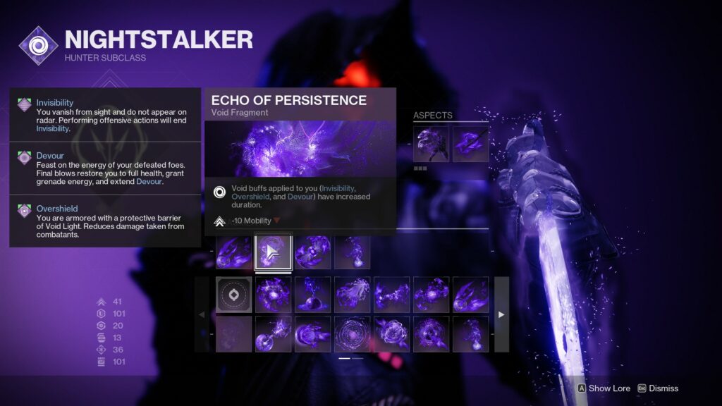 Destiny 2 best Void 3.0 Hunter build - Echo of Persistence