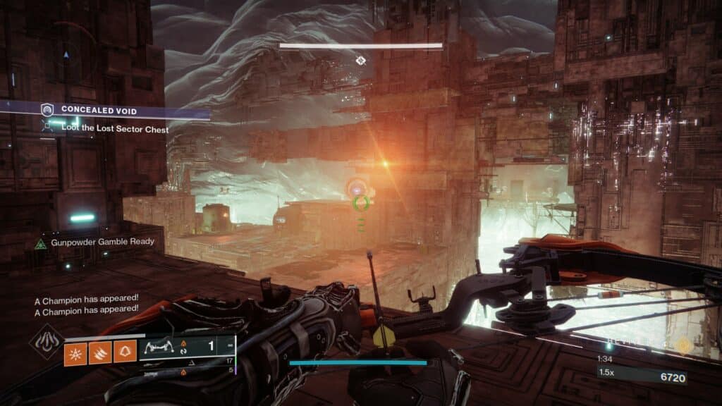 Destiny 2 Concealed Void Lost Sector - Section 2. 