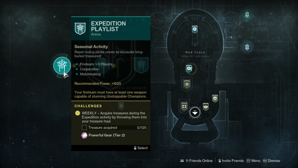 Destiny 2 Expeditions Playlist in the Director.