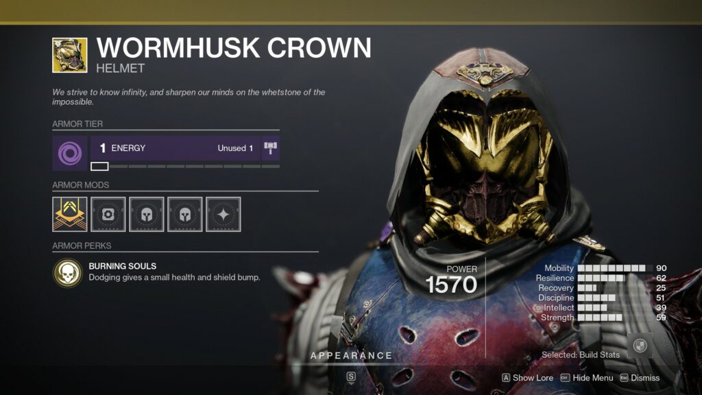 Destiny 2 Wormhusk Crown