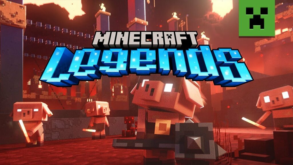 Minecraft Legends Poster with Piglins