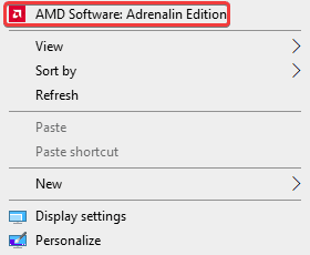 Desktop > AMD Software